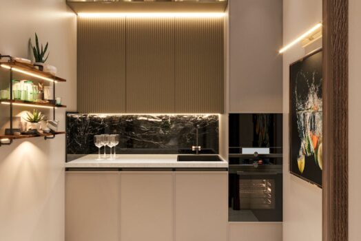 Żywa ściana aeroponiczna w kuchni: mikroliście zamiast płytek, filtracja powietrza i inteligentne światło w jednym